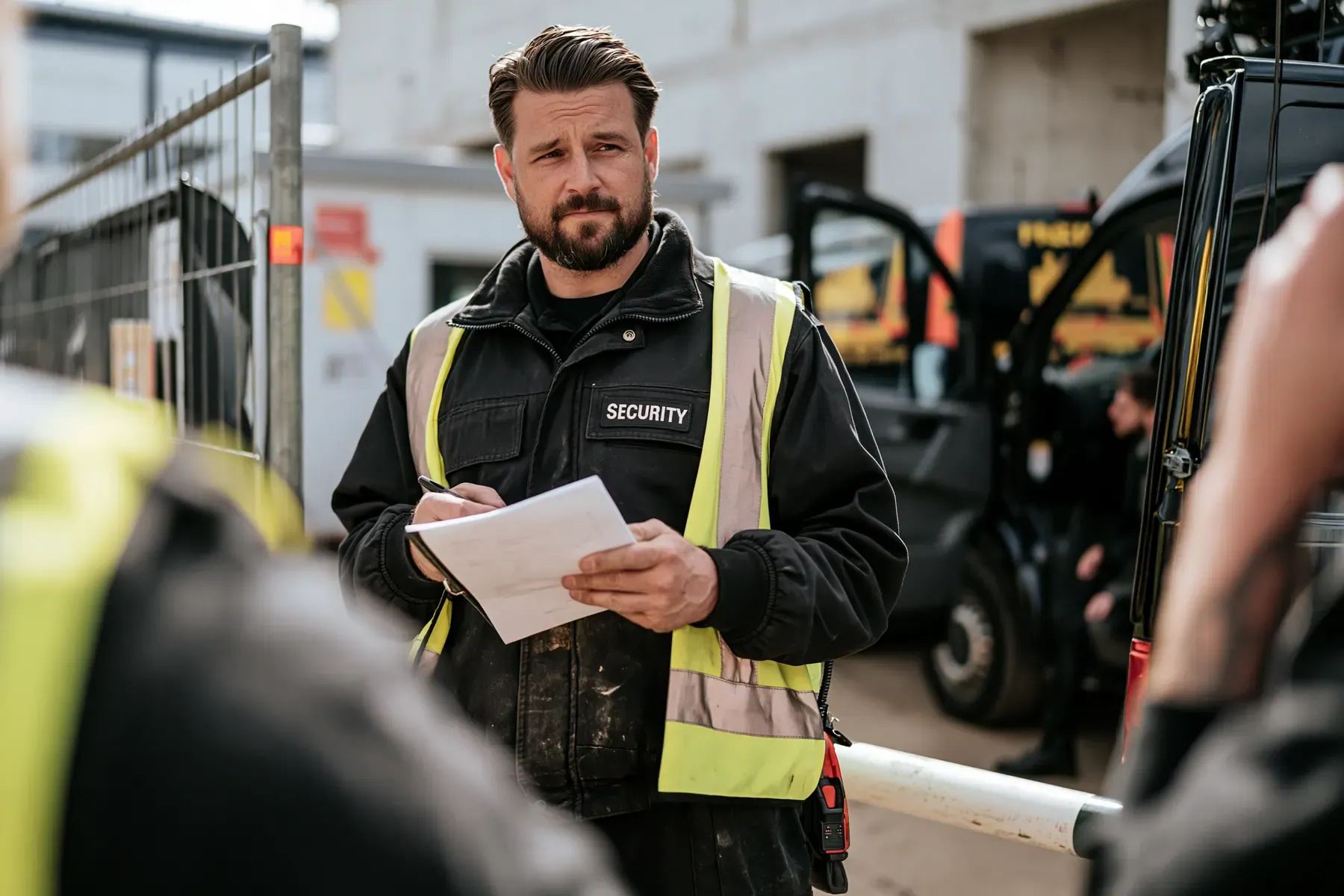 Dokumentation einer Kontrolle auf einer Baustelle